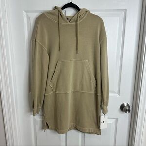 NWT 7 For all Mankind Hooded Sweatshirt Dress Tunic Medium